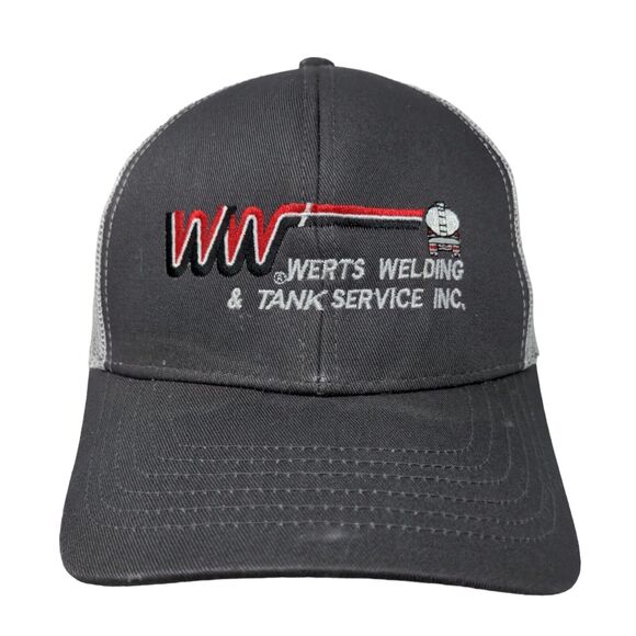 Outdoor Cap Men's Snapback Mesh Back Trucker Hat Gray OSFM Werts Welding Tank - Picture 1 of 8